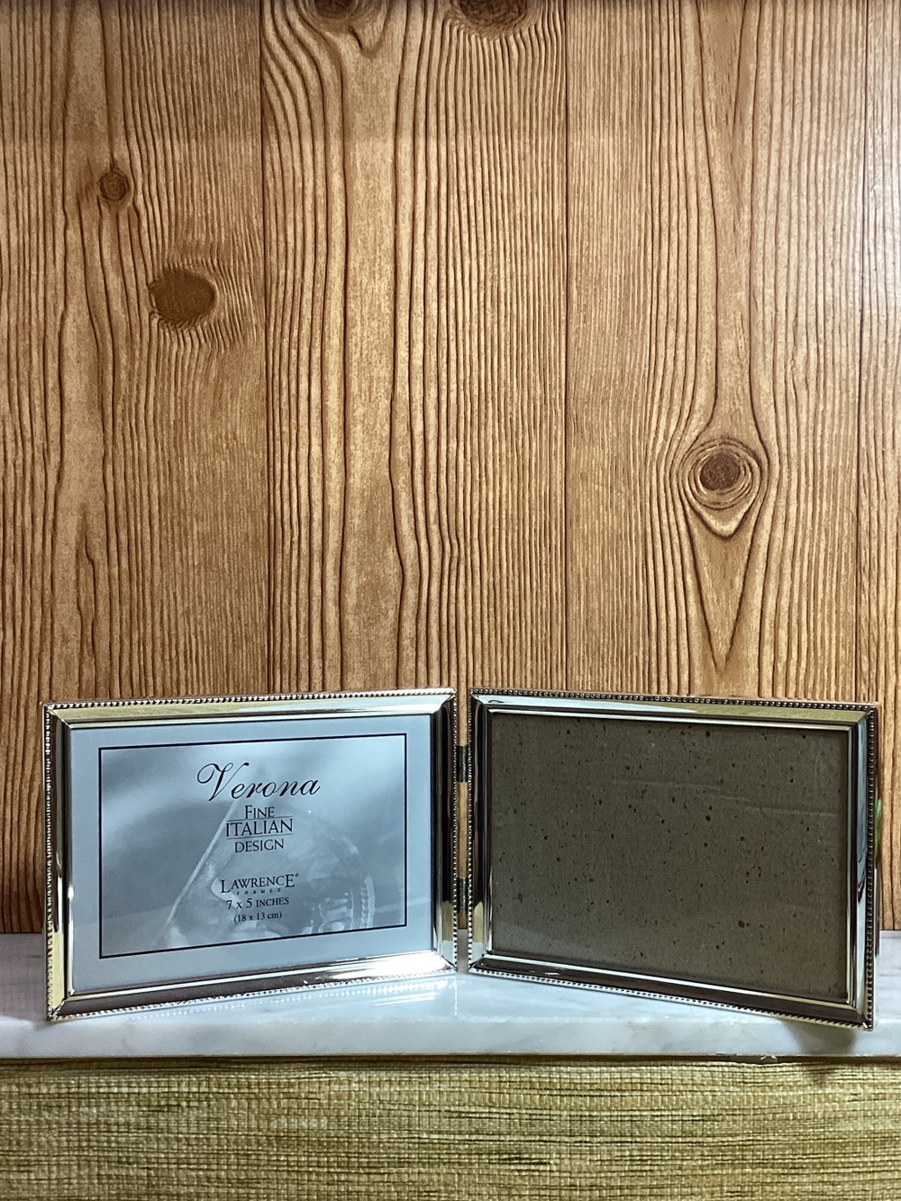 Verona Silver Double Hinged Picture Frame by Horizontal 7”x5”